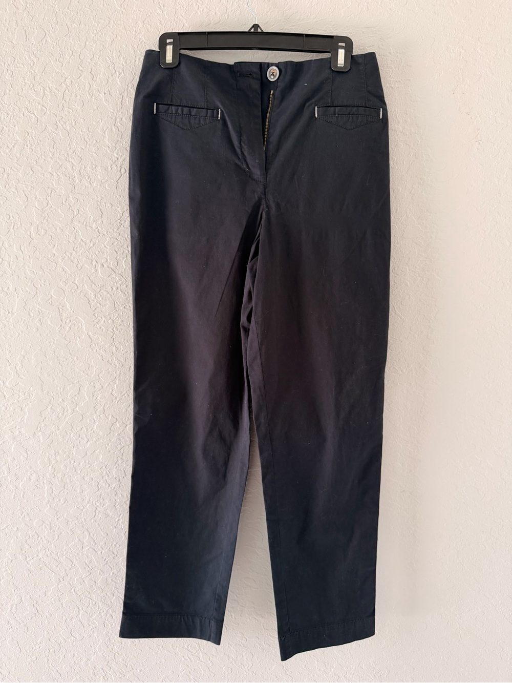 Maeve Anthropologie Black Cotton Stretch Utility Chino Pants Size 6 NWT